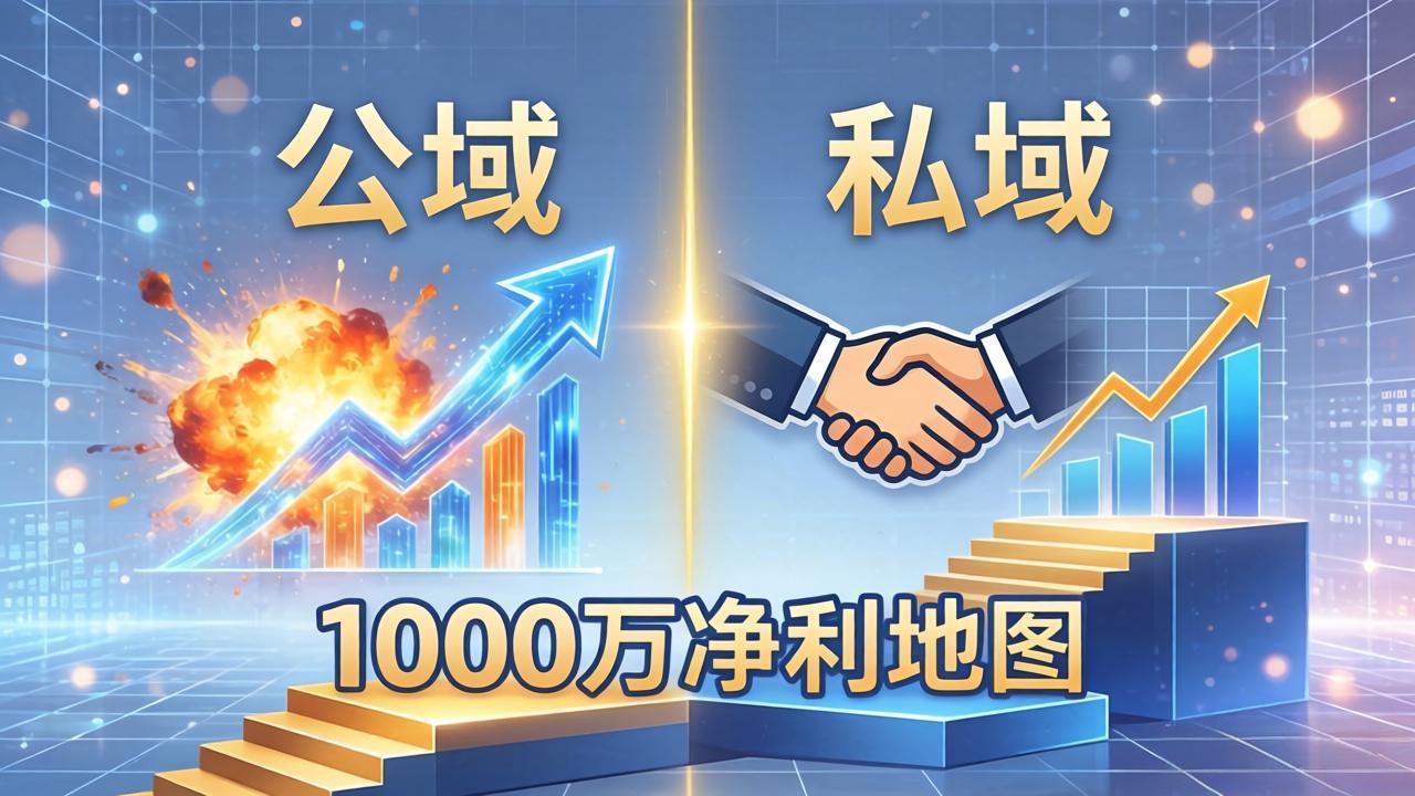 公域玩命出爆款，私域悄悄做成交：这套AI内训课，2026给你打通1000万净利的地图-极客网创