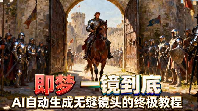 即梦AI一镜到底终极教程，智能补帧+运镜技巧，AI自动生成无缝丝滑长镜头高效出片-极客网创