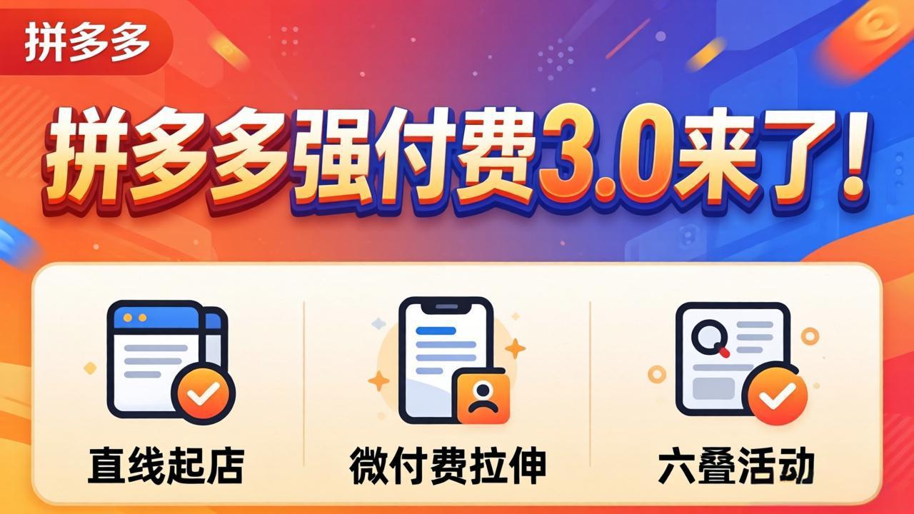 拼多多强付费3.0来了(更新4月-极客网创