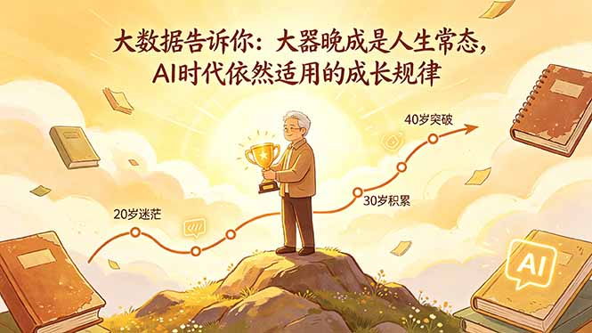 付费文章：大数据告诉你：大器晚成是人生常态，AI 时代依然适用的成长规律-极客网创