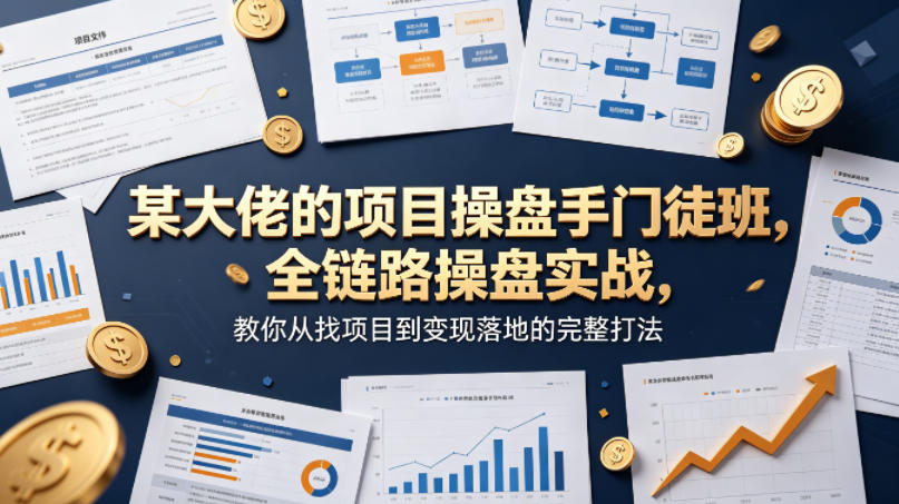 某大佬的项目操盘手门徒班，全链路操盘实战，教你从找项目到变现落地的完整打法-极客网创