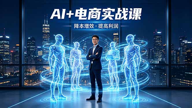 AI+电商实战课，1人+N个AI 智能体，把SOP变AI员工，实现降本增效提高利润-极客网创