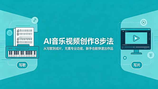 AI音乐视频创作8步法：从写歌到成片，无需专业功底，新手也能快速出作品-极客网创