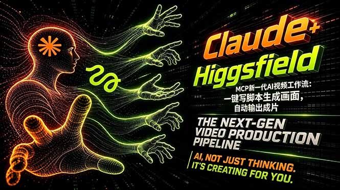 Claude+Higgsfield MCP新一代AI视频工作流：一键写脚本生成画面，自动输出成片-极客网创