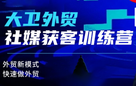 大卫老师·外贸社媒获客独家训练营(更新4月)-极客网创