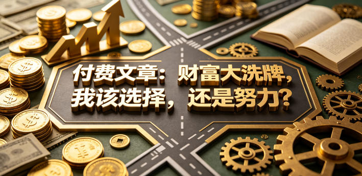 付费文章：财富大洗牌，我该选择，还是努力？-极客网创