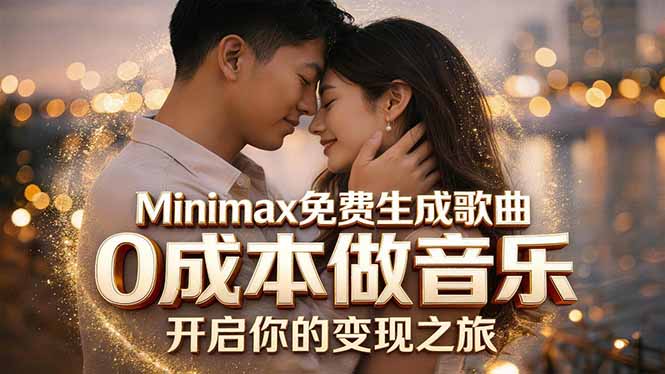 Minimax免费生成歌曲实测！0成本做音乐，说唱流行Lofi一键生成-极客网创