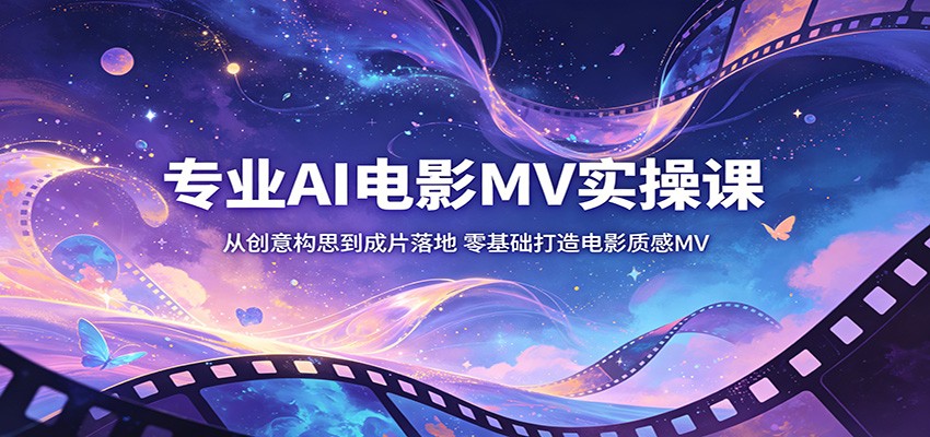 专业AI电影MV实操课：从创意构思到成片落地，零基础打造电影质感MV-极客网创