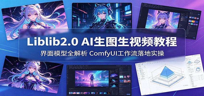 Liblib2.0 AI生图生视频教程:界面模型全解析,ComfyUI工作流落地实操-极客网创