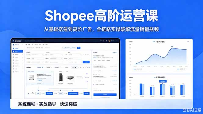 Shopee高阶运营课-2026年5月更新,从基础搭建到高阶广告,全链路实操破解流量销量瓶颈-极客网创