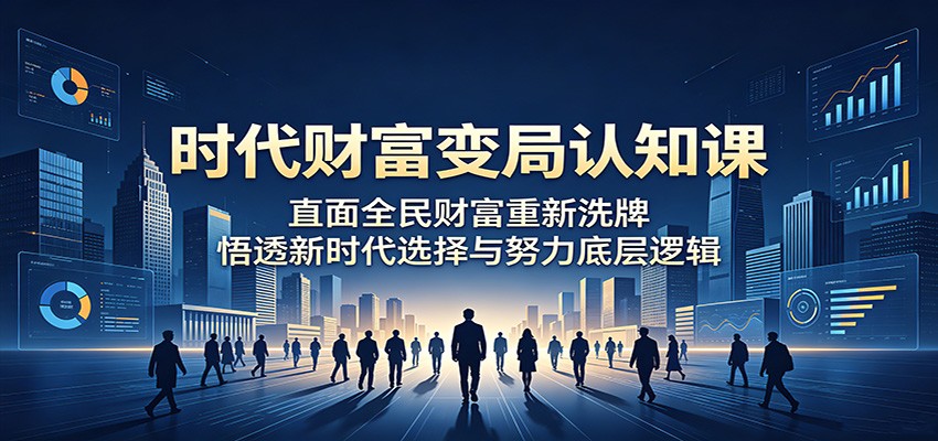 时代财富变局认知课:直面全民财富重新洗牌,悟透新时代选择与努力底层逻辑-极客网创