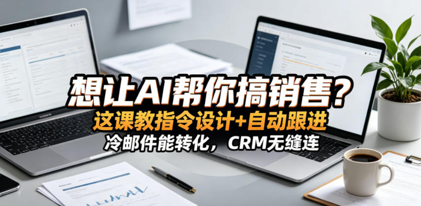 想让AI帮你搞销售?这课教指令设计+自动跟进,冷邮件能转化,CRM无缝连!【原创双语字幕】-极客网创
