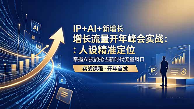 IP+AI+新增长 流量开年 峰会实战:人设精准定位 掌握AI技能抢占新时代流量风口-极客网创