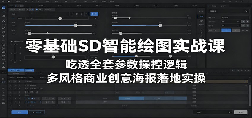 零基础SD智能绘图实战课：吃透全套参数操控逻辑，多风格商业创意海报落地实操-极客网创