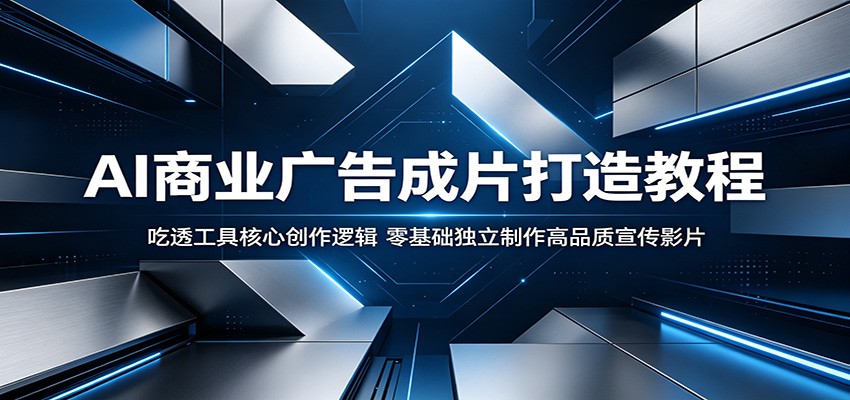 AI商业广告成片打造教程：吃透工具核心创作逻辑，零基础独立制作高品质宣传影片-极客网创