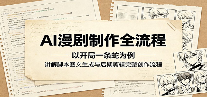AI漫剧制作全流程:以开局一条蛇为例,讲解脚本图文生成与后期剪辑完整创作流程-极客网创
