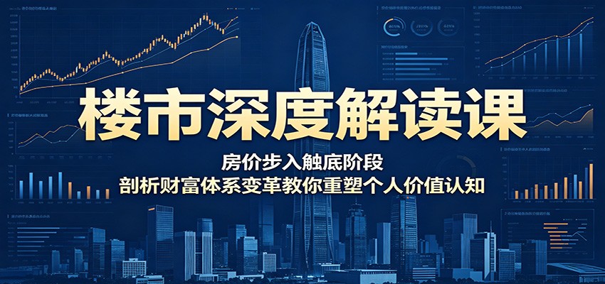 楼市深度解读课:房价步入触底阶段,剖析财富体系变革教你重塑个人价值认知-极客网创