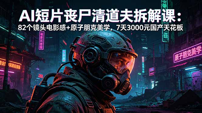 AI短片《丧尸清道夫》拆解课：82个镜头电影感+原子朋克美学，7天3000元国产天花板-极客网创