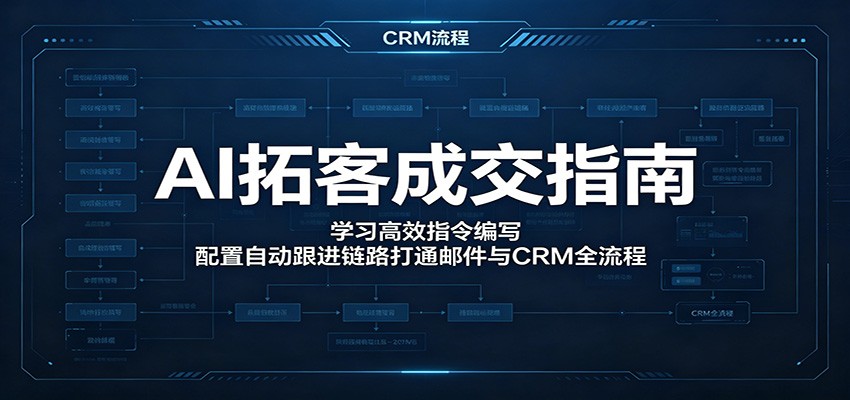 AI拓客成交指南：学习高效指令编写，配置自动跟进链路打通邮件与CRM全流程-极客网创