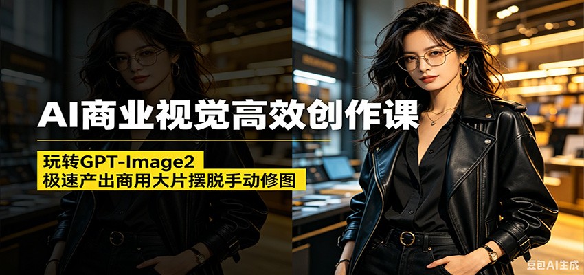 AI商业视觉高效创作课：玩转GPT-Image2，极速产出商用大片摆脱手动修图(更新)-极客网创