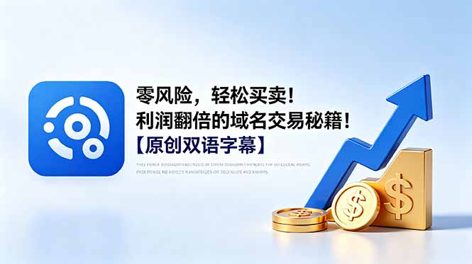 零风险，轻松买卖！利润翻倍的域名交易秘籍！【原创双语字幕】-极客网创