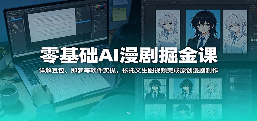 零基础AI漫剧掘金课：详解豆包、即梦等软件实操，依托文生图视频完成原创漫剧制作-极客网创