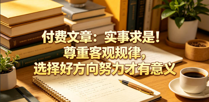 付费文章:实事求是!尊重客观规律,选择好方向努力才有意义-极客网创