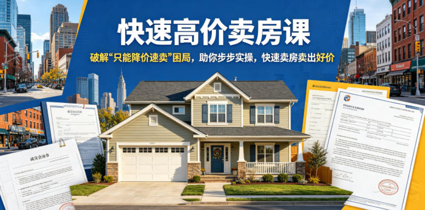 快速高价卖房课,破解“只能降价速卖”困局,助你步步实操,快速卖房卖出好价(更新2026)-极客网创