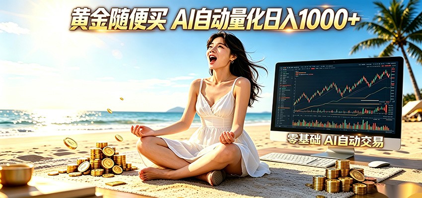 黄金随便买?AI自动外汇量化交易 在家当皇帝 日入1000+-极客网创