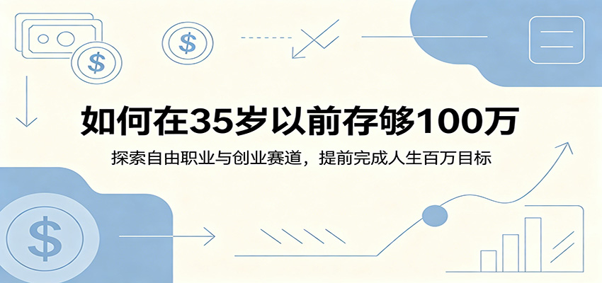 如何在35岁以前存够100万:探索自由职业与创业赛道,提前完成人生百万目标-极客网创