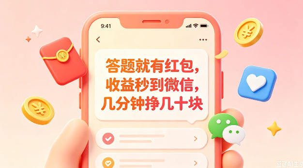 答题就有红包，收益秒到微信，几分钟挣几十块，学生党上班族宝妈都可以玩【揭秘】-极客网创