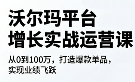 沃尔玛平台增长的实战运营课-极客网创
