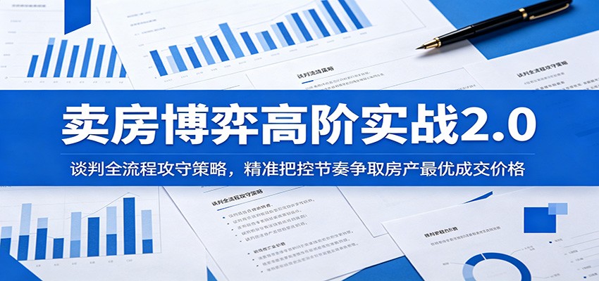 卖房博弈高阶实战2.0：谈判全流程攻守策略，精准把控节奏争取房产最优成交价格-极客网创