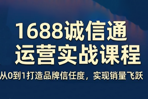 看山老师·阿里巴巴1688诚信通运营课程-极客网创