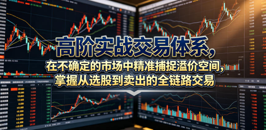 高阶实战交易体系,在不确定的市场中精准捕捉溢价空间,掌握从选股到卖出的全链路交易心法(更新6月)-极客网创
