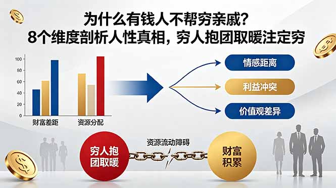 付费文章：为什么有钱人不帮穷亲戚？8个维度剖析人性真相，穷人抱团取暖注定穷-极客网创