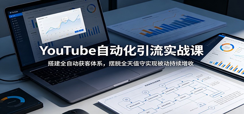 YouTube自动化引流实战课:搭建全自动获客体系,摆脱全天值守实现被动持续增收-极客网创