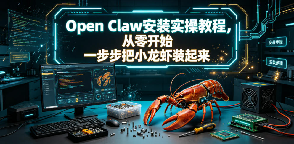 Open Claw安装实操教程,从零开始一步步一步步把小龙虾装起来-极客网创