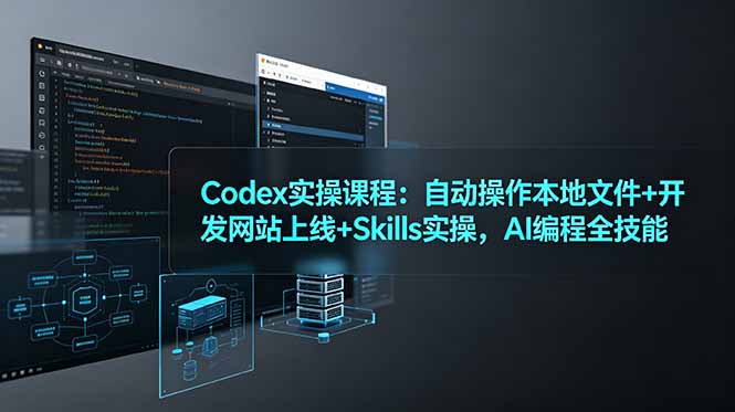 Codex实操课程:自动操作本地文件+开发网站上线+Skills实操,AI编程全技能-极客网创