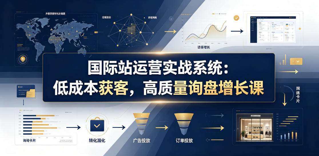 国际站运营实战系统：低成本获客，高质量询盘增长课(更新26年)-极客网创