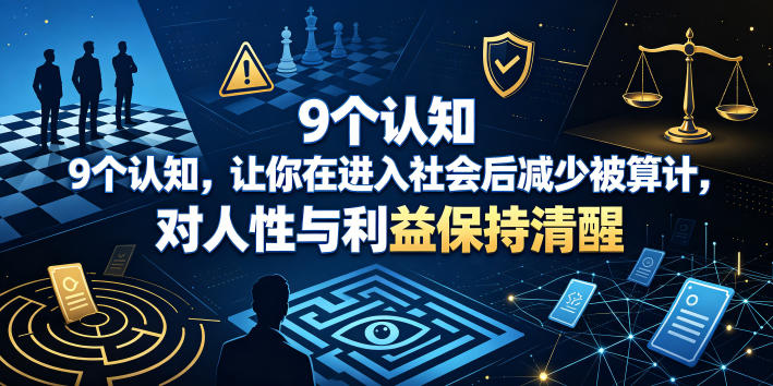 付费文章：9个认知，让你在进入社会后减少被算计，对人性与利益保持清醒-极客网创