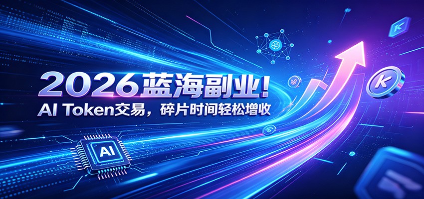 2026蓝海副业！AI Token交易，碎片时间轻松增收-极客网创