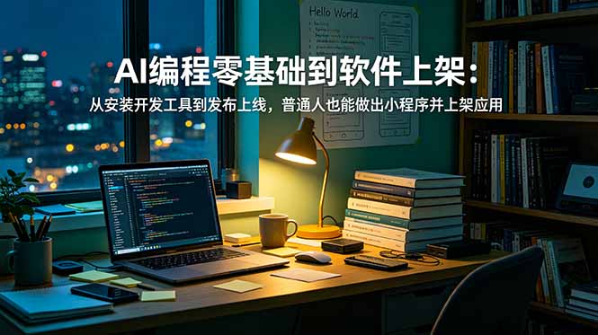 AI编程零基础到软件上架：从安装开发工具到发布上线，普通人也能做出小程序并上架应用商店-极客网创