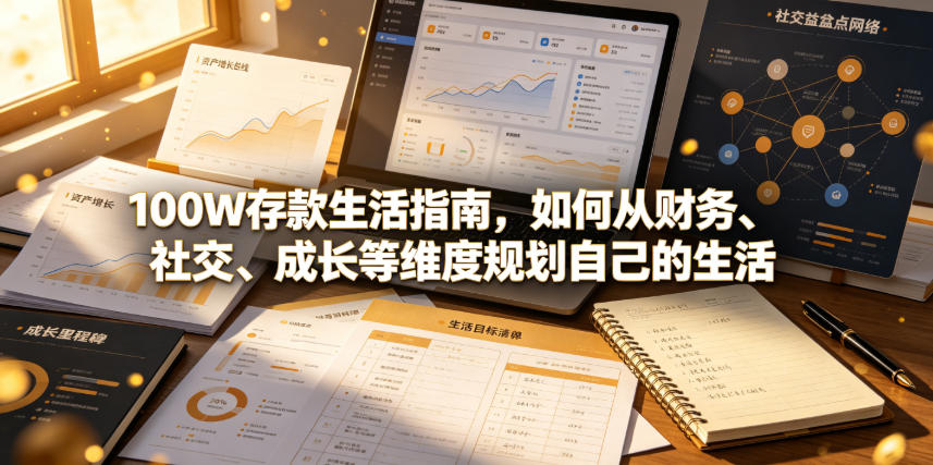 付费文章：100W存款生活指南，如何从财务、社交、成长等维度规划自己的生活-极客网创