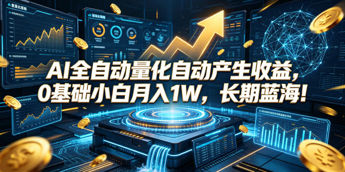 AI全自动量化自动产生收益,0基础小白月入1W,长期蓝海!【揭秘】-极客网创