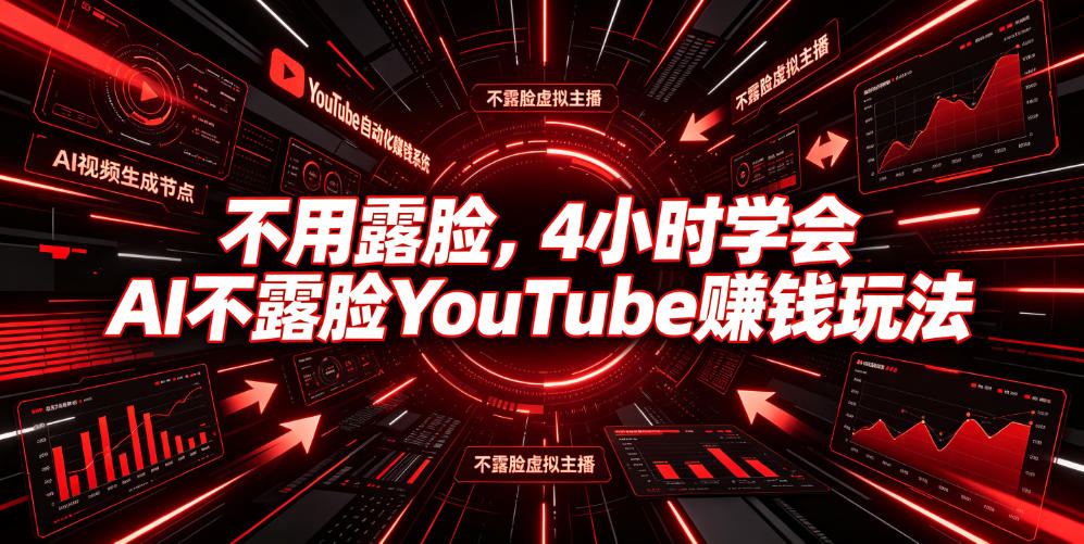 不用露脸，4小时学会AI不露脸YouTube賺钱玩法【原创双语字幕】-极客网创