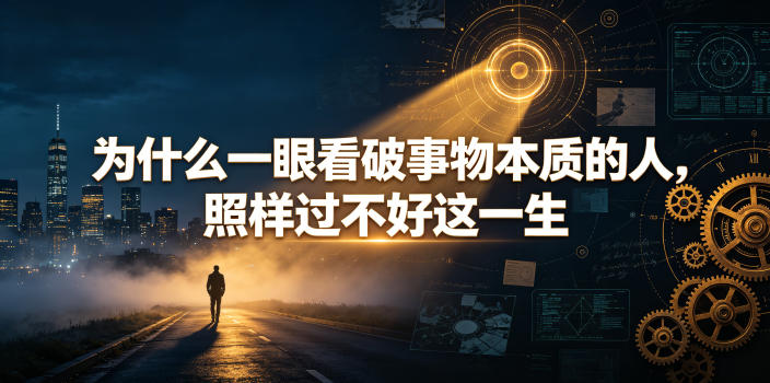 付费文章：为什么一眼看破事物本质的人，照样过不好这一生-极客网创