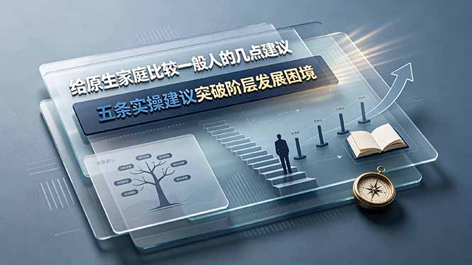 付费文章:给原生家庭比较一般人的几点建议,五条实操建议突破阶层发展困境-极客网创