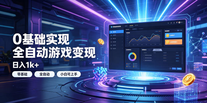 0基础实现全自动游戏变现，日入1k+，小白直接上手搞钱！【揭秘】-极客网创