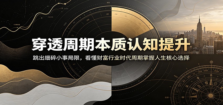 穿透周期本质认知提升：跳出细碎小事局限，看懂财富行业时代周期掌握人生核心选择-极客网创